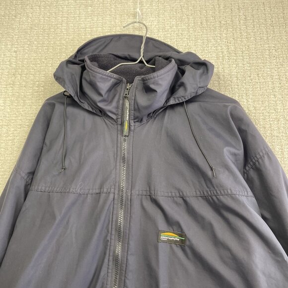 VTG Chlorophylle H. Tech Polartec Full Zip Jacket Fleece Dark Blue Men Sz Large - Picture 5 of 16
